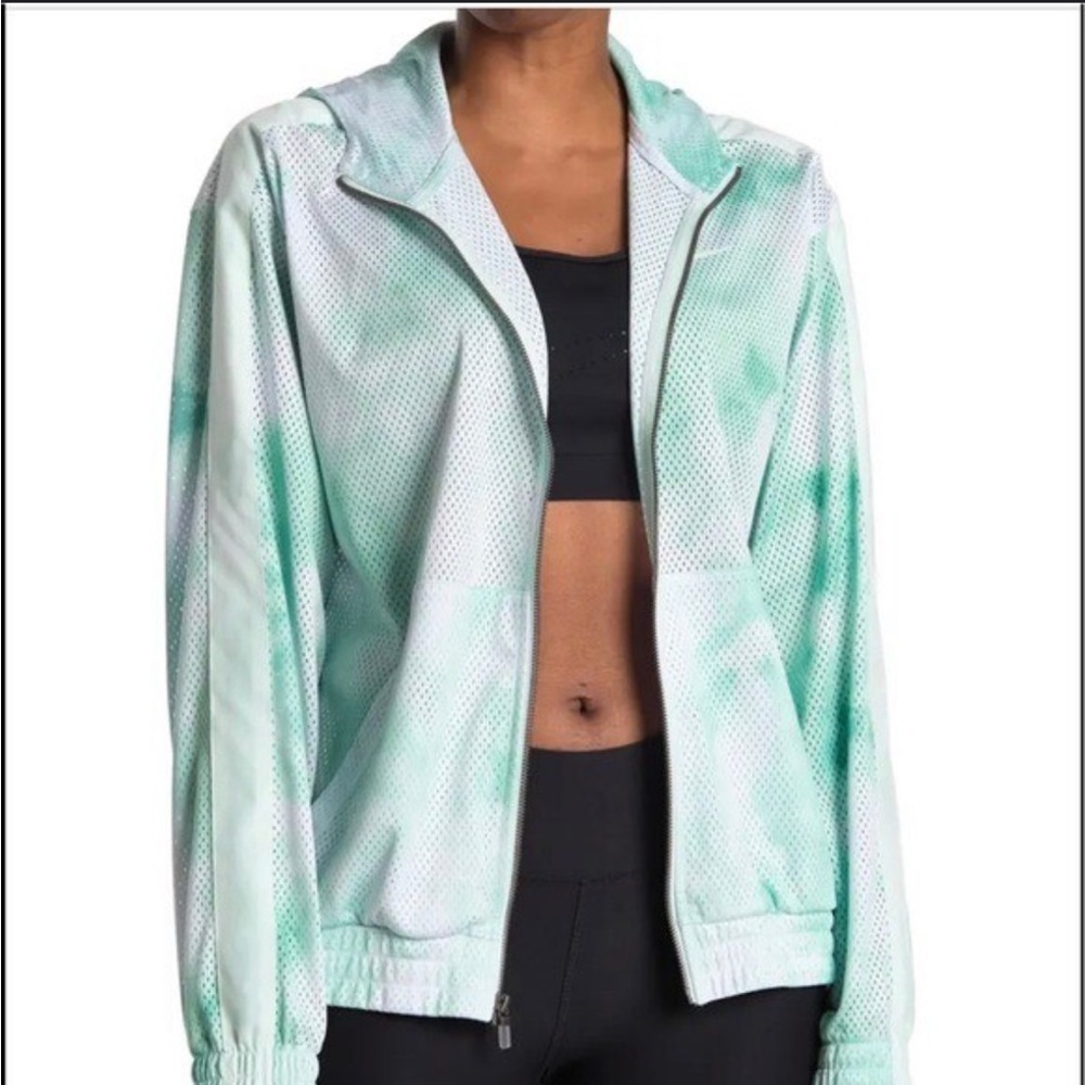 Nike Tye Dye Zip Athletic Jacket Blue & White Women’s Size Medium EUC